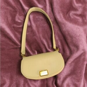 Rachel Zoe Beige Gold Hardware Shoulder Bag